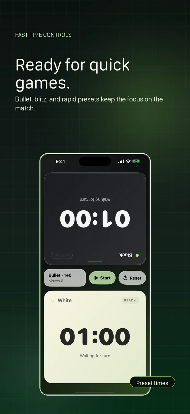 Preset time controls screenshot